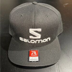 Salomon Black Hat with White Embroidered Logo